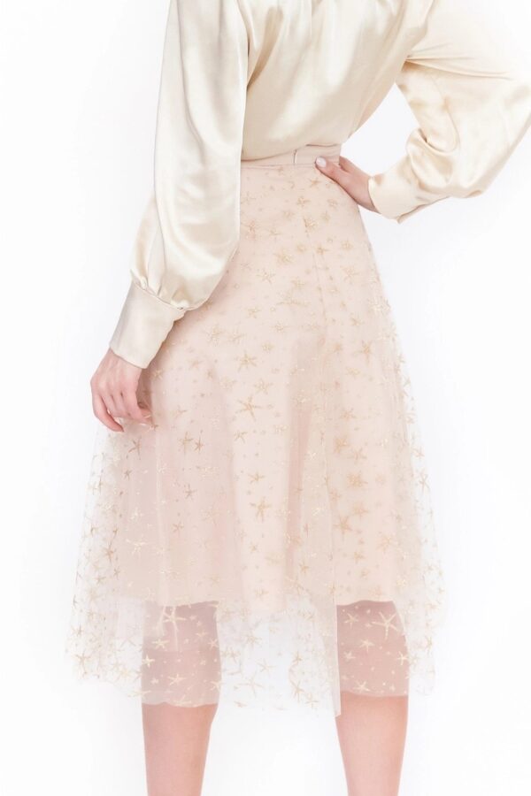 Beatrisa Metallic Tulle Skirt - Image 2